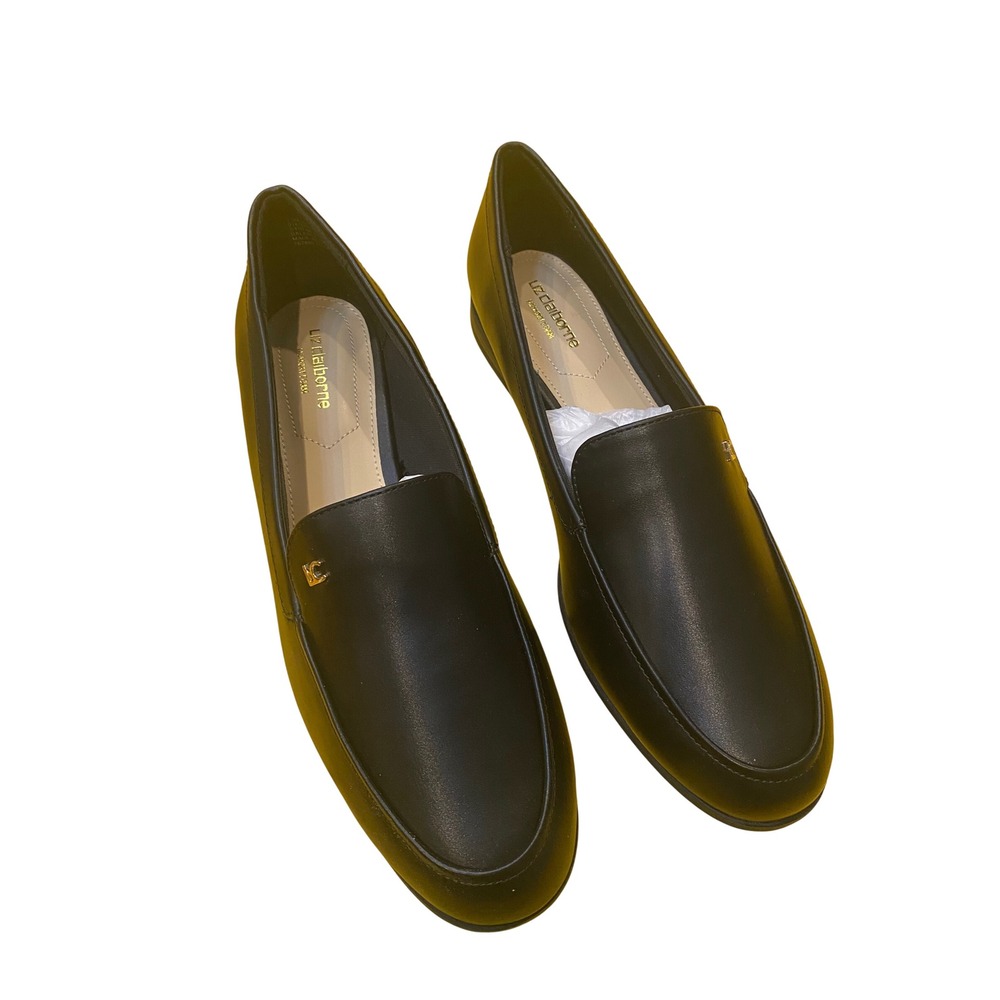 Liz Claiborne LC Zaria Black Loafers Memory Foam Flats Shoes Womens 7.5 M